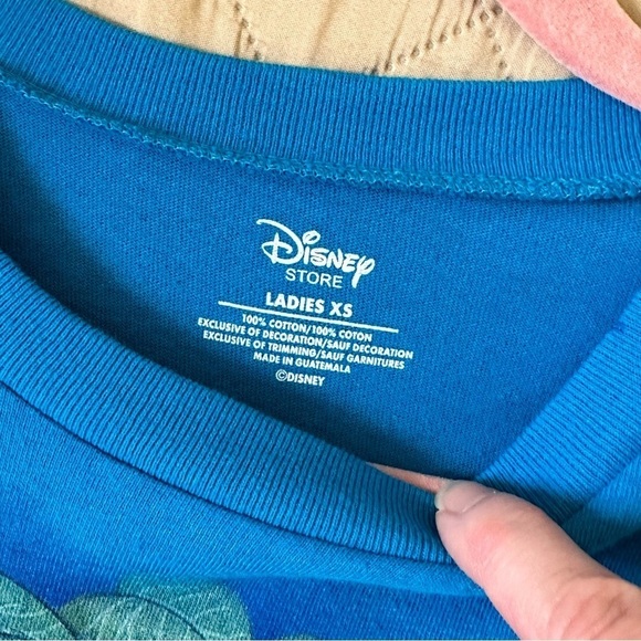 Disney Alice & Cheshire Cat Short Sleeve T Shirt Aqua Blue NWT - Picture 11 of 11